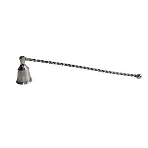Vintage Silver Plated Candle Snuffer Elegant Twisted Handle Home Decor